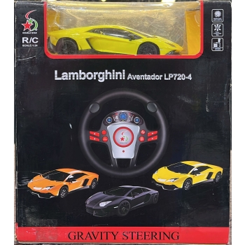 1:24 LAMBORGHNINI AVENTADOR LP720-4 GRAVITY SENSOR STEERING RECHARGEABLE RC CAR (YELLOW)