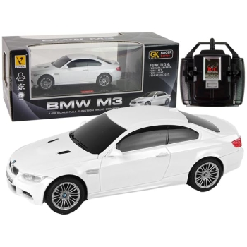 100 ClassicRemote Control Car, 1/24 Scale RC Sport Racing Toy Car, Compatible with BMW M3Sesto Elemento Model Vehicle for Boys Girls White