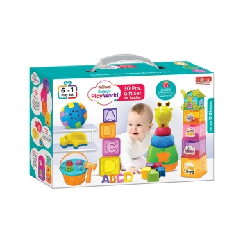 Toymate Kiddy's Play World 6 in 1 Toys Play Set - Multicoloured (30 Pieces)