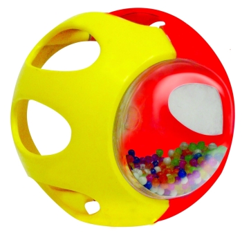 Funskool Giggles - Baby Action Ball, Activity Rattle Ball For Kids, Multicolour, 12 Months & Above, Infant And Preschool Toys, 1 Pcs