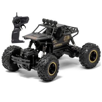Alloy Dirt Drift Remote Controlled Rock Car RC Monster Truck, Four Wheel Drive, 1 16 Scale 2.4 Ghz- Pack of 1, Black Color 1