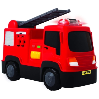 Funskool Giggles Giggles, Fire Engine, Multicolour Vehicle With Lights And Sounds, Develops Motor Skills , 12 Months & Above, Infant And Preschool Toys