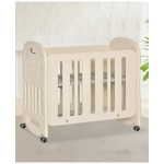 R for Rabbit Dream N Play 2-in-1 Cot with Rocking Base & 360° Wheels with Brakes - Beige