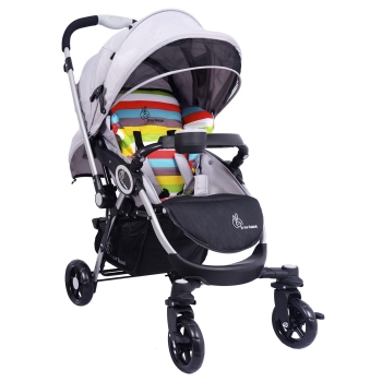 R for Rabbit Lollipop Lite Baby Stroller for 0 to 3 Years Pram with 5 Point Safety Harness  Reversible Handlebar  Cushioned seat with 3 Level Seats Recline Lightweight Stroller for Kids  (Rainbow) 1