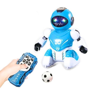 RC Robot Remote Control Soccer Game (SoccerBot) for Kids, Football Toys for Boys & Girls USB Rechargeable - Blue