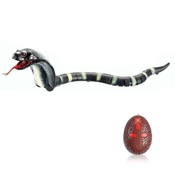 Rely2016 Upgraded Remote Control Cobra Snake 17 Long Rechargeable Simulation RC Snake Toy for Kids Children By Rely2016 Black 1