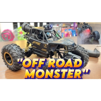 Rock Crawler Monster RC Truck with Booster Spray Function All Terrain Stunt Racing Car Rechargeable Indoor Outdoor Toy Car