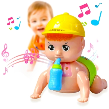 ToysEpic Crawling Baby Musical Toy for Infants 6-12 Months Battery Operated Musical Crawling Baby Toy (Pack of 1) (Crawling Baby)