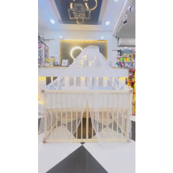 mee mee wooden cot with mattrass 0 to 2 years 1