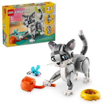 LEGO Creator 3in1 Playful Cat Pet Toy Animal Playset 31163 Building Blocks Toys for 8+ Gift for Boys and Girls