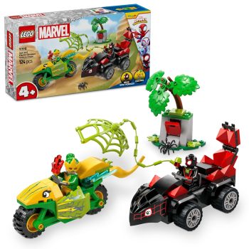 LEGO Marvel Spidey and His Amazing Friends Spin and Electro Dinosaur Vehicle Chase 11198 Building Blocks Toys for 4+ Gift for Boys and Girls