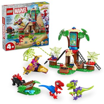LEGO Marvel Spidey and His Amazing Friends Spidey and Gobby?s Raptor Battle at Tree House HQ 11200 Building Blocks Toys for 4+ Gift for Boys and Girls