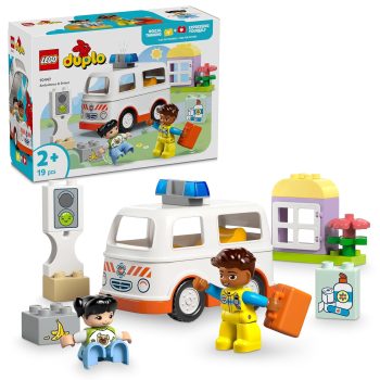 LEGO DUPLO Ambulance & Driver Educational Toy for Imaginative Toddler Pretend Play 10447