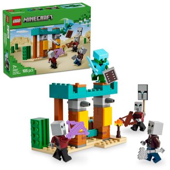LEGO Minecraft The Illager Desert Patrol Gaming Kit for Kids 21267 Building Blocks Toys for 7+ Gift for Boys and Girls