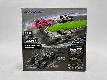 ACAMMZAR RC Drift Car, 1:24 Remote Control Car For Kids, 20KM/H 4WD High Speed RC Cars With LED Lights, Two Batteries, Extra Drifting Tires, Vehicle For Adults Boys Girls, White - Color White
