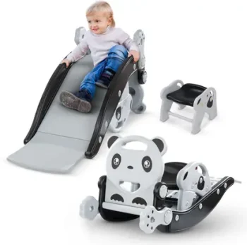 baybee 3 in 1 Garden Kids Baby Slider Playgro Plastic Toy Slide for Kids for 3 Years  (Grey, Black)