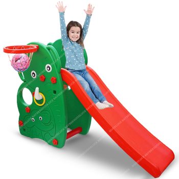 GoodLuck Baybee Plastic Garden Slide for Kids/Toddlers/Indoor/Outdoor Preschoolers Children Swing & Slider for Kids Boys and Girls Age 1 to 3 Years (2in1) - Multicolor