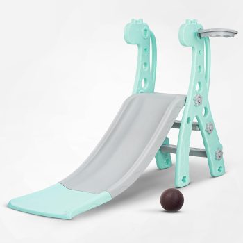 Baybee 2 in 1 Baby Slides for Kids | Garden Baby Sliding Toys with Basketball Hook | Indoor Outdoor Play Area Setup with Anti Slip Step & Handrails | Slider for Kids 2 to 5 Years Boys Girls (Giraffe)