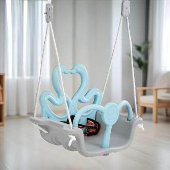 Baybee Swing Chair for Kids – Baby Hanging Jhula with Adjustable Backrest & Rope | Indoor Outdoor Baby Swing for 1-3 Year Old Boys & Girls (Sky Blue)