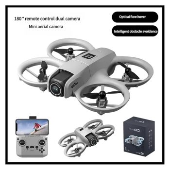 GT3 Mini Drone with Dual 4K Cameras, Foldable Quadcopter, 180° Adjustable Lens, Optical Flow Hover, App Control